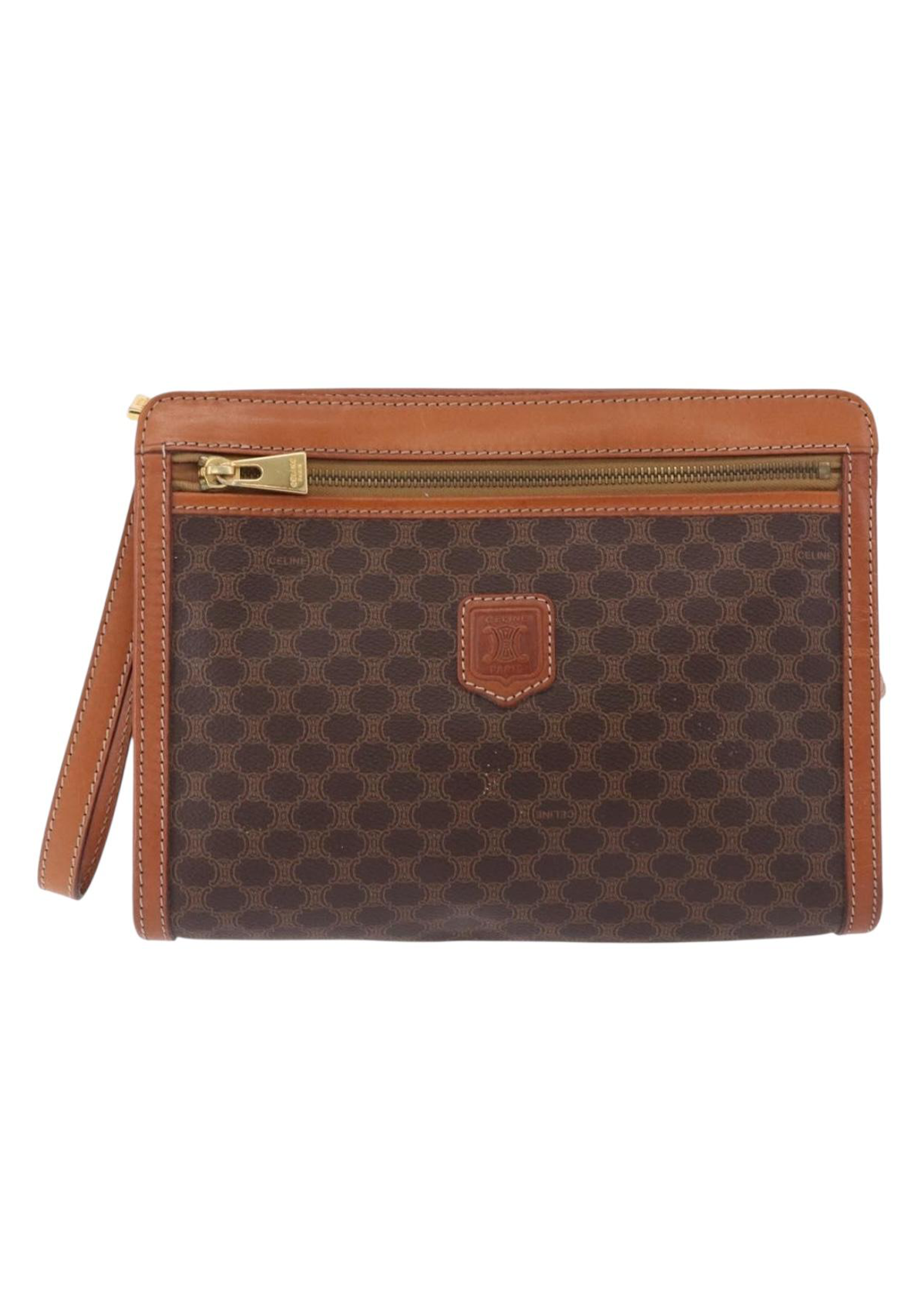 Celine Monogram Leather Clutch