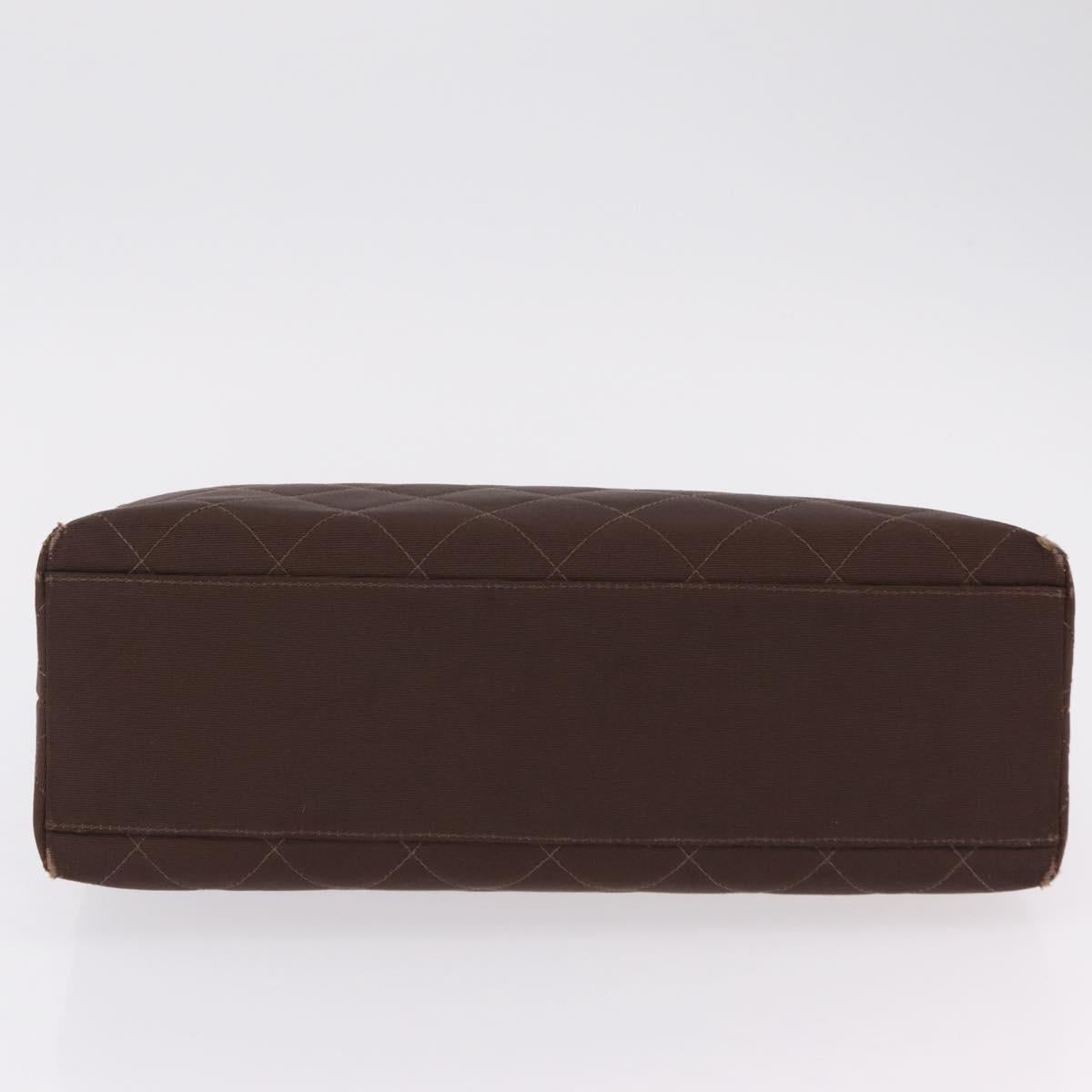 Chanel Brown Cotton Shoulder Bag