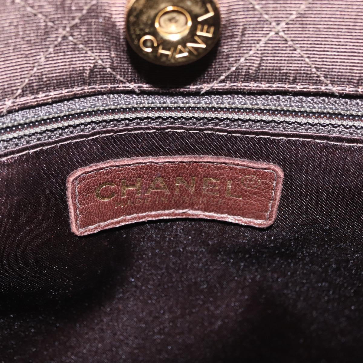 Chanel Brown Cotton Shoulder Bag