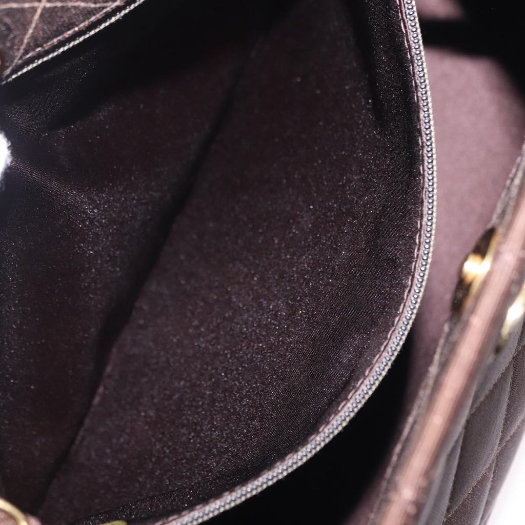 Chanel Brown Cotton Shoulder Bag