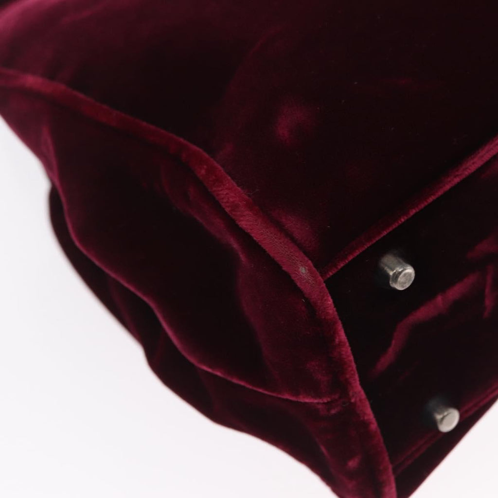 Prada Burgundy Velvet Handbag