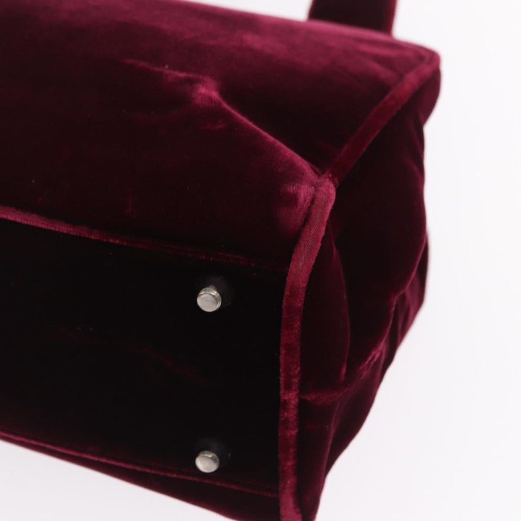 Prada Burgundy Velvet Handbag