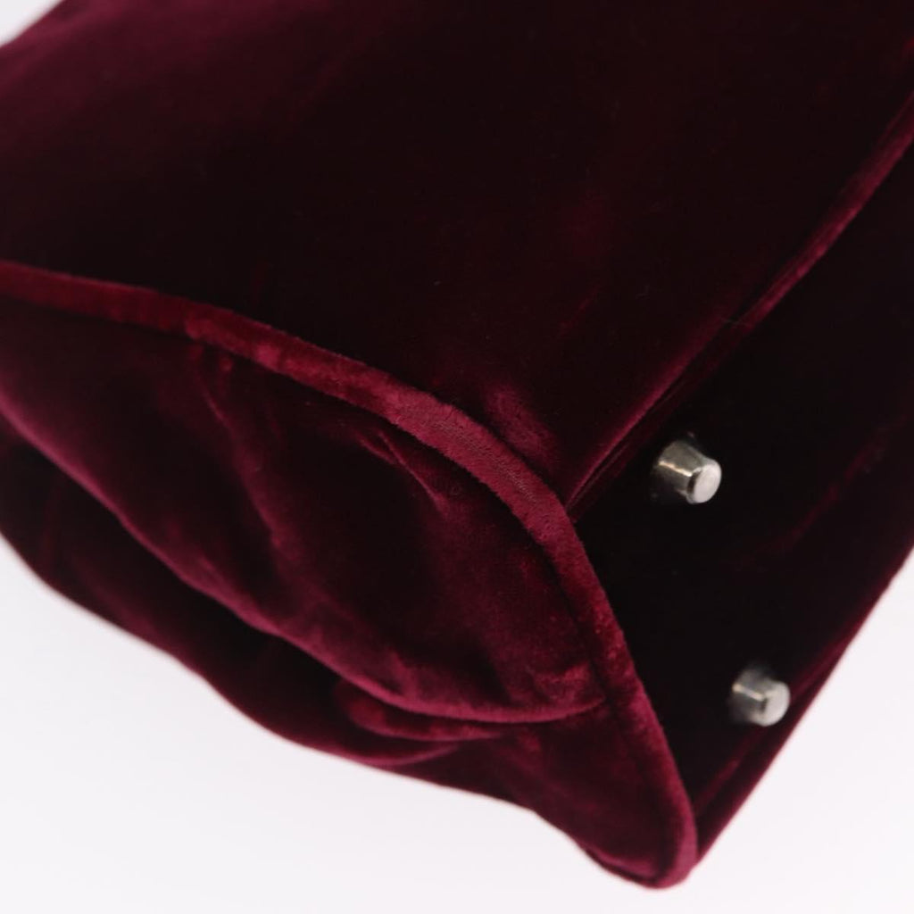 Prada Burgundy Velvet Handbag