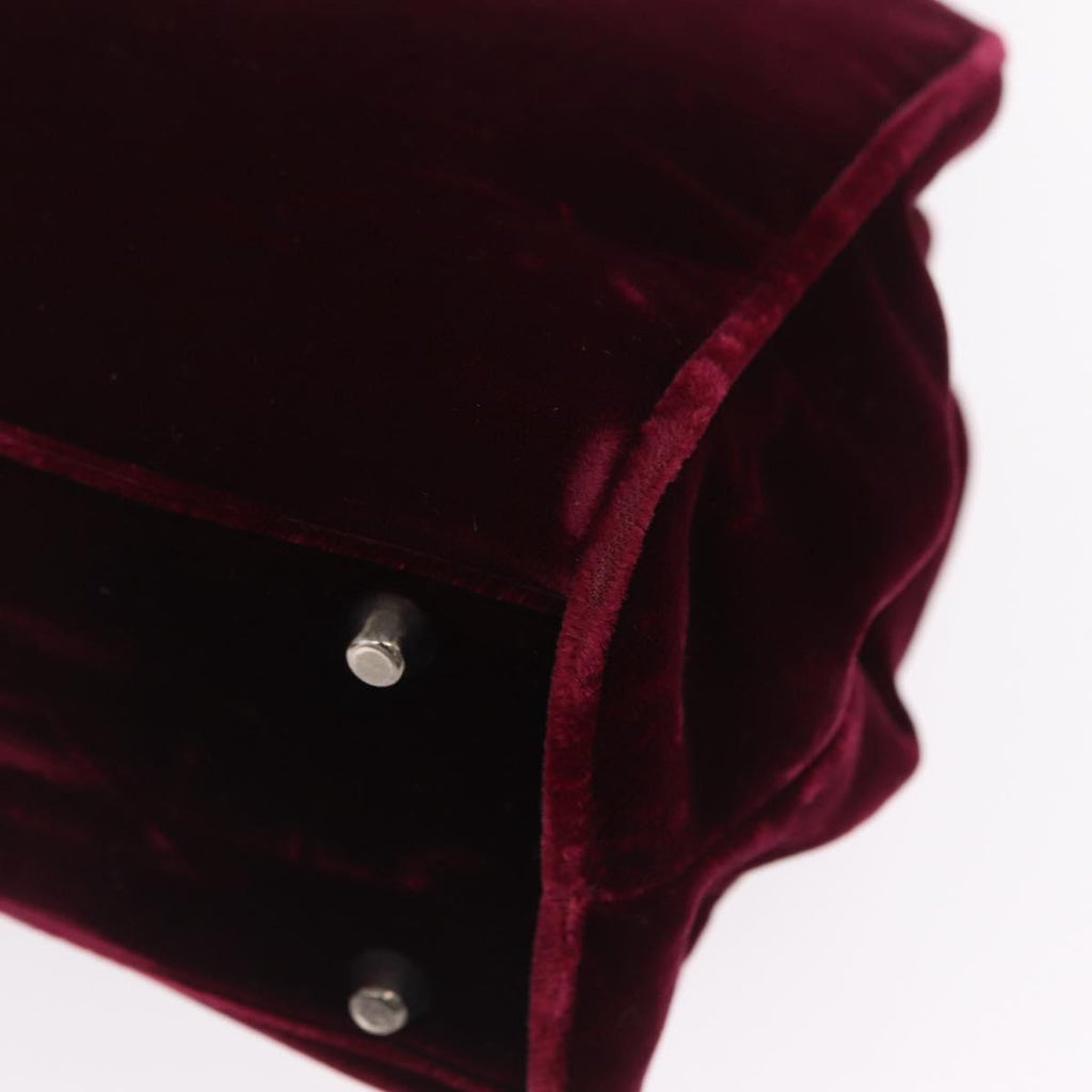 Prada Burgundy Velvet Handbag
