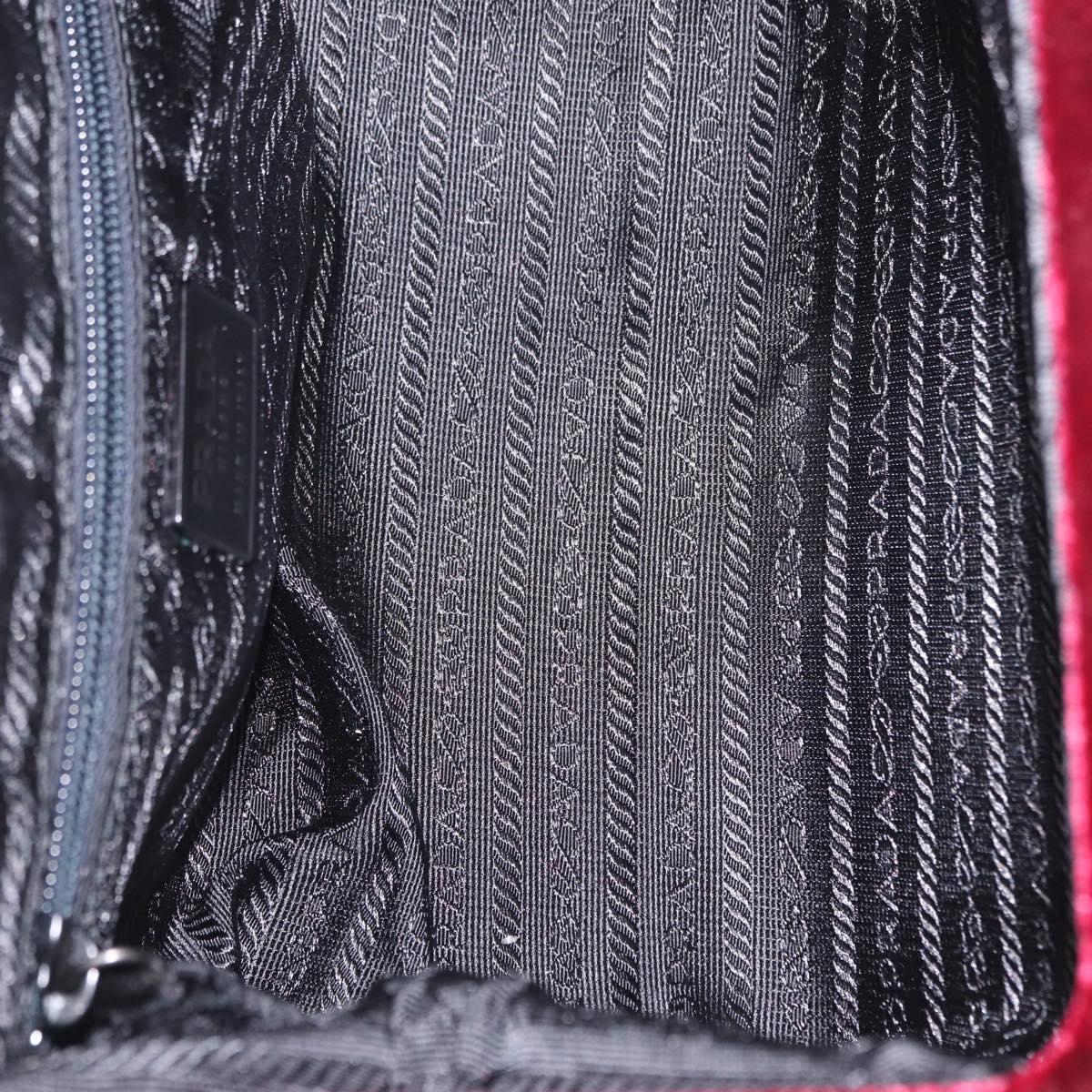 Prada Burgundy Velvet Handbag