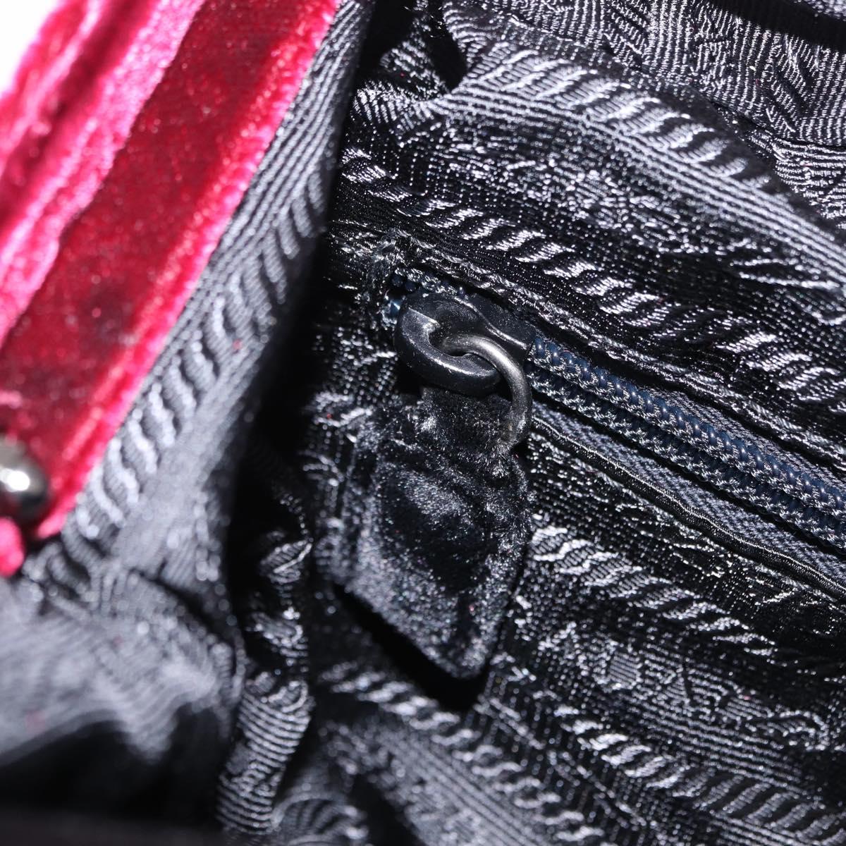 Prada Burgundy Velvet Handbag