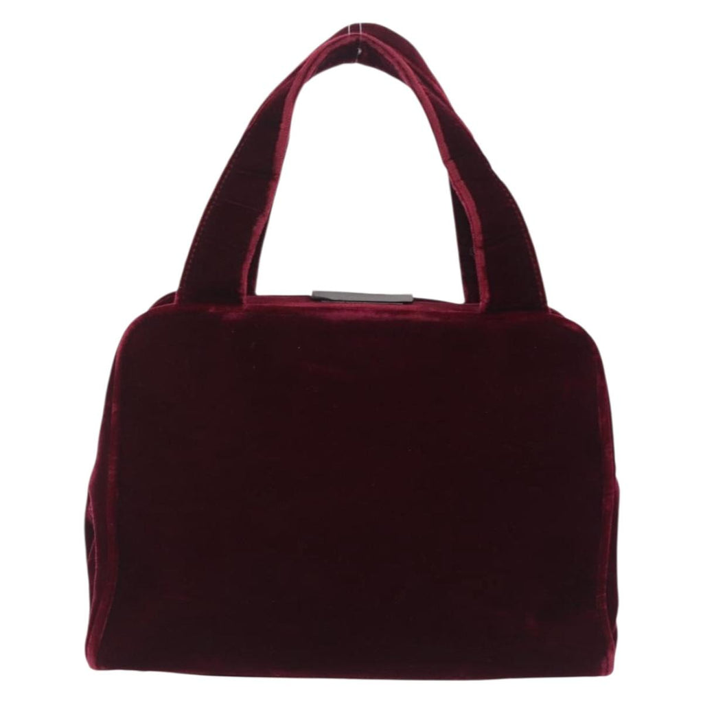 Prada Burgundy Velvet Handbag