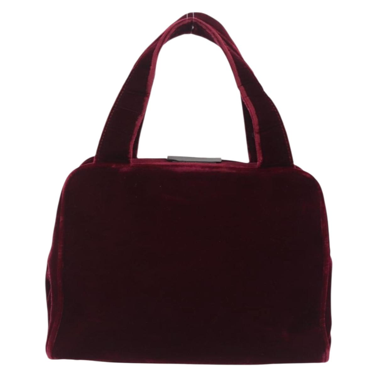 Prada Burgundy Velvet Handbag