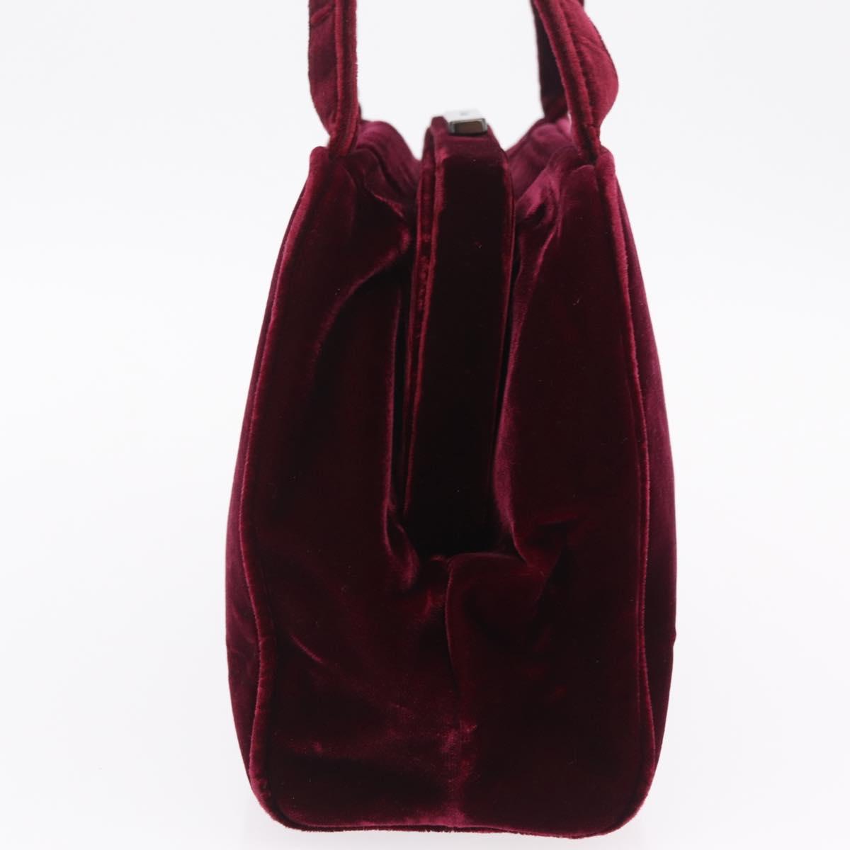 Prada Burgundy Velvet Handbag