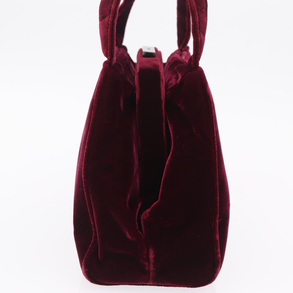 Prada Burgundy Velvet Handbag