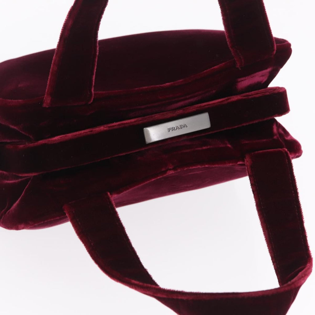 Prada Burgundy Velvet Handbag