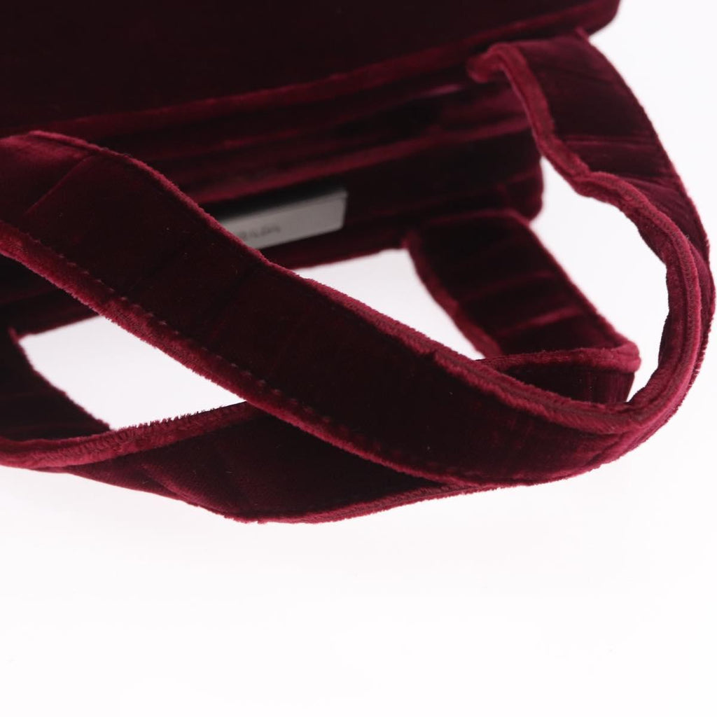 Prada Burgundy Velvet Handbag