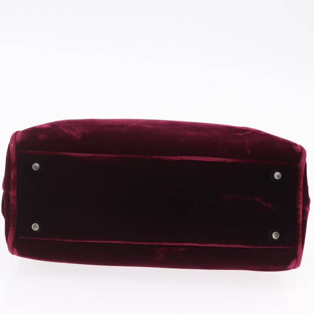Prada Burgundy Velvet Handbag