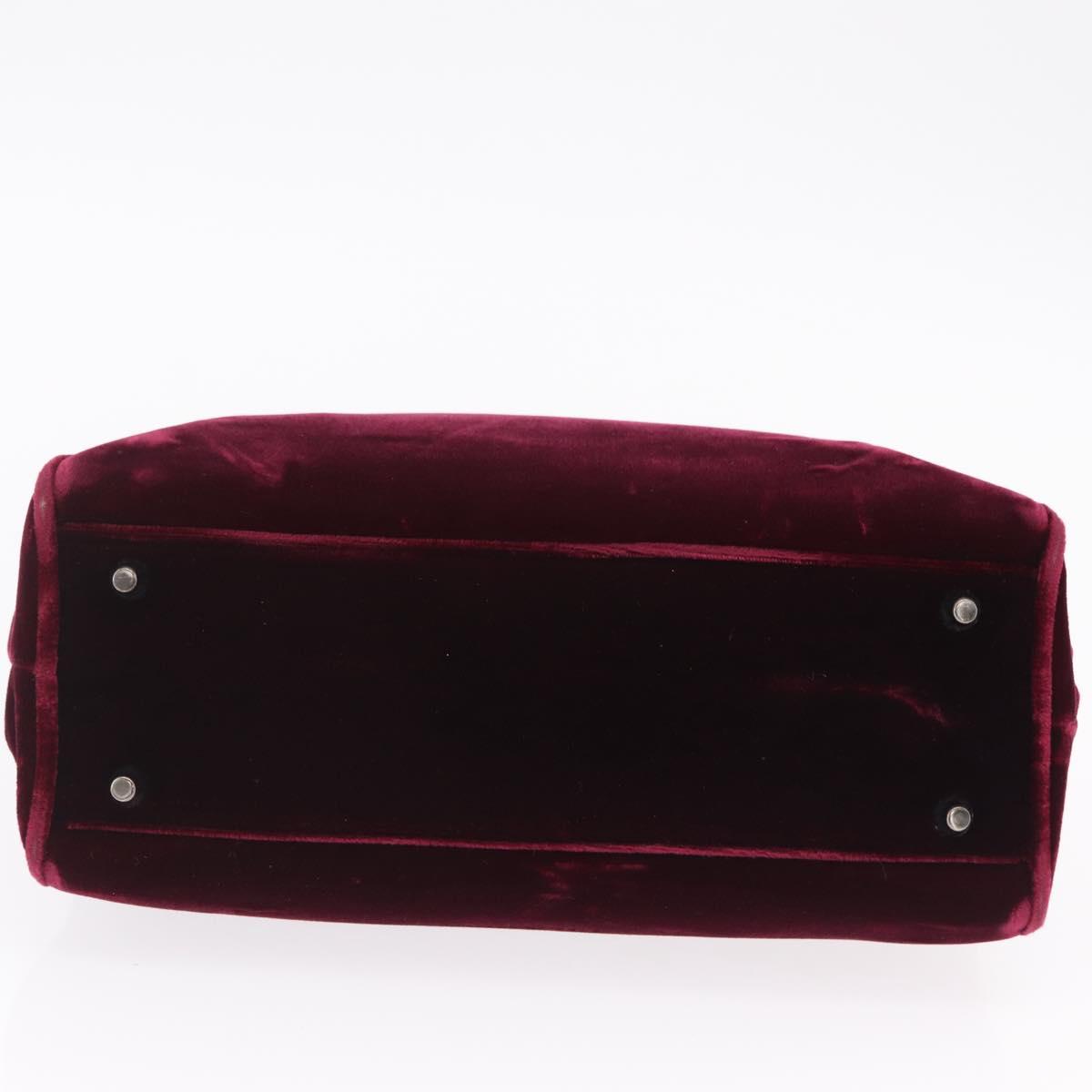 Prada Burgundy Velvet Handbag