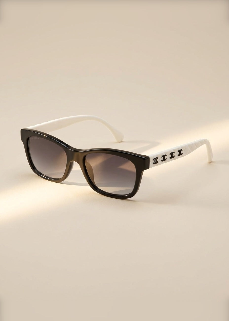 Chanel Black Quilted CC Wayfarer Sunglasses cover