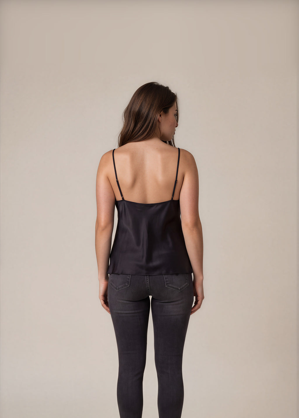 Chloé Black V-Neck Tank Top back