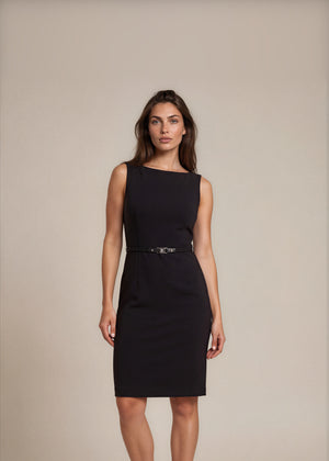 Gucci Black Boat Neck Midi Dress