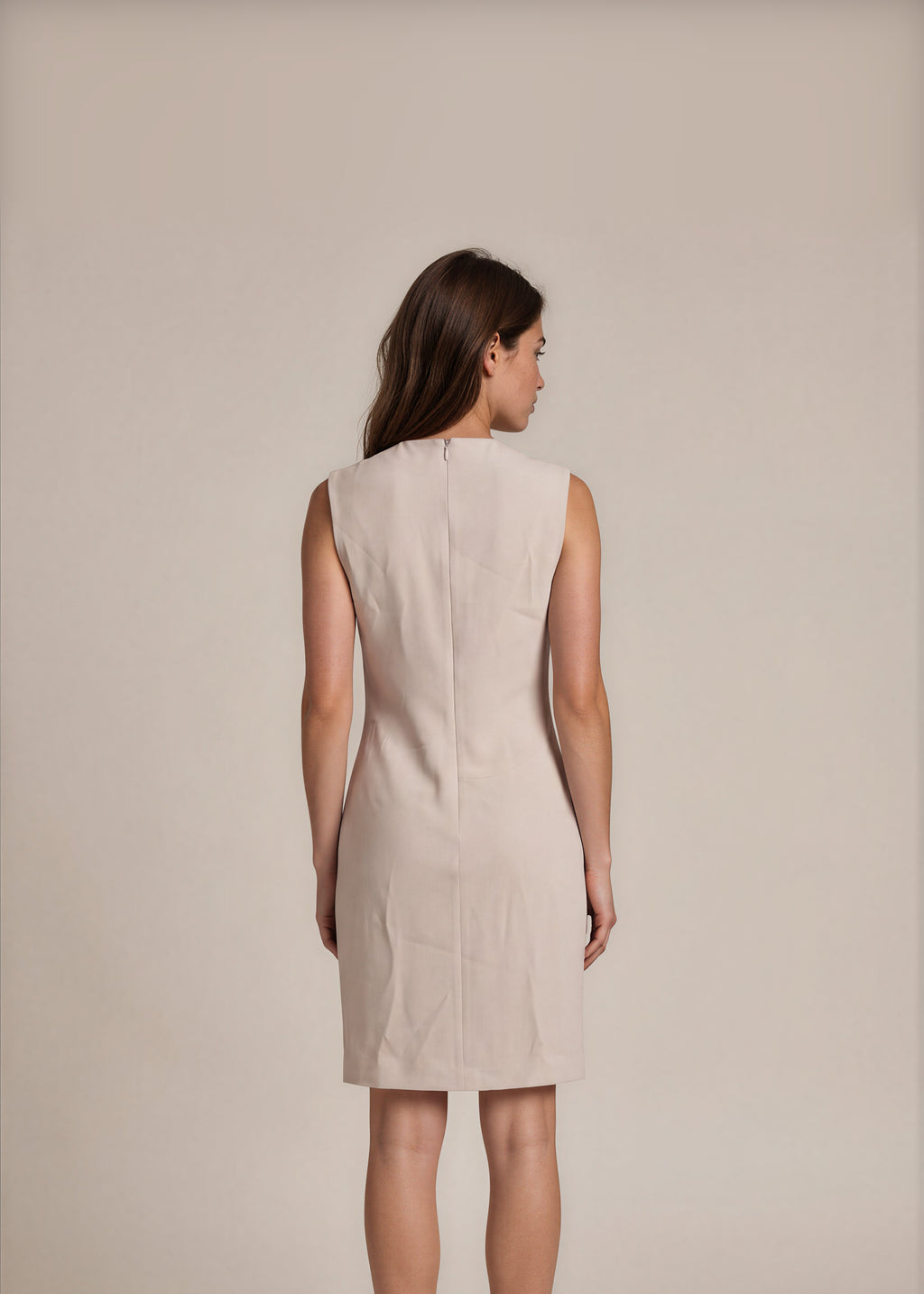Gucci Grey Silk Cutout Midi Dress back
