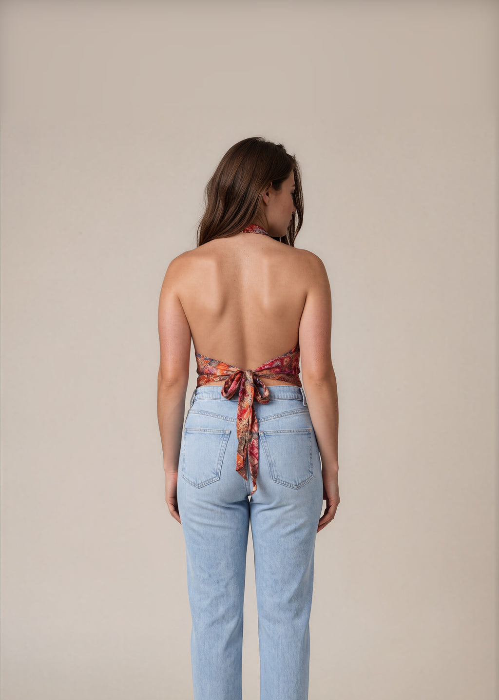 Max Mara Paisley Backless Top back
