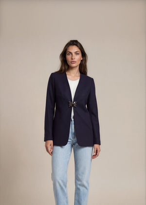 Valentino Navy Butterfly Blazer