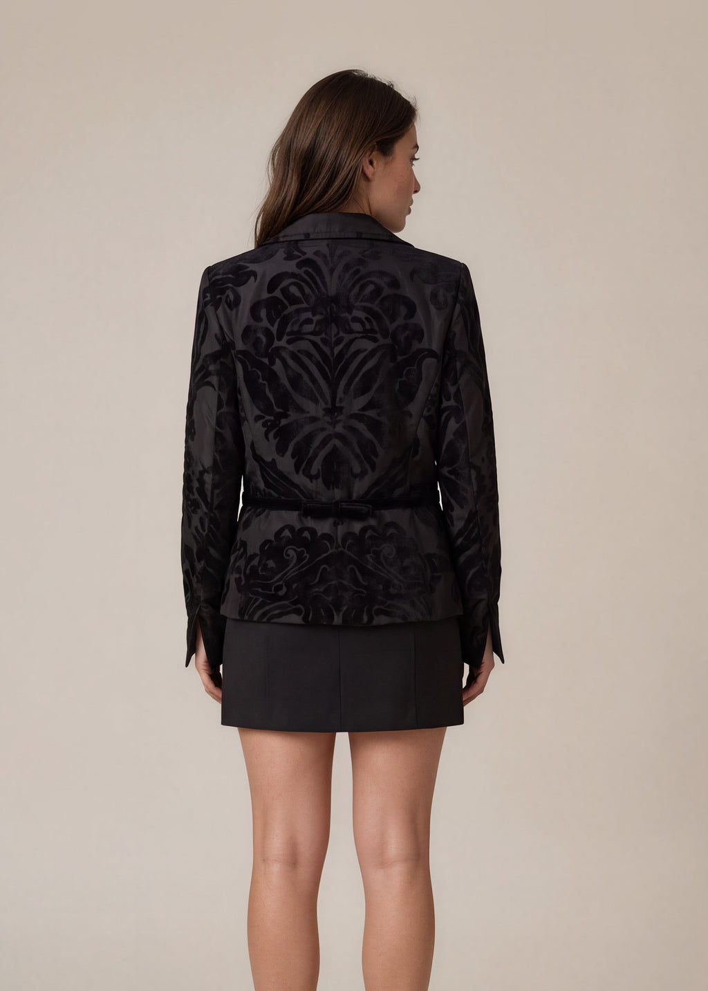 Gianfranco Ferre Black Patterned Blazer back