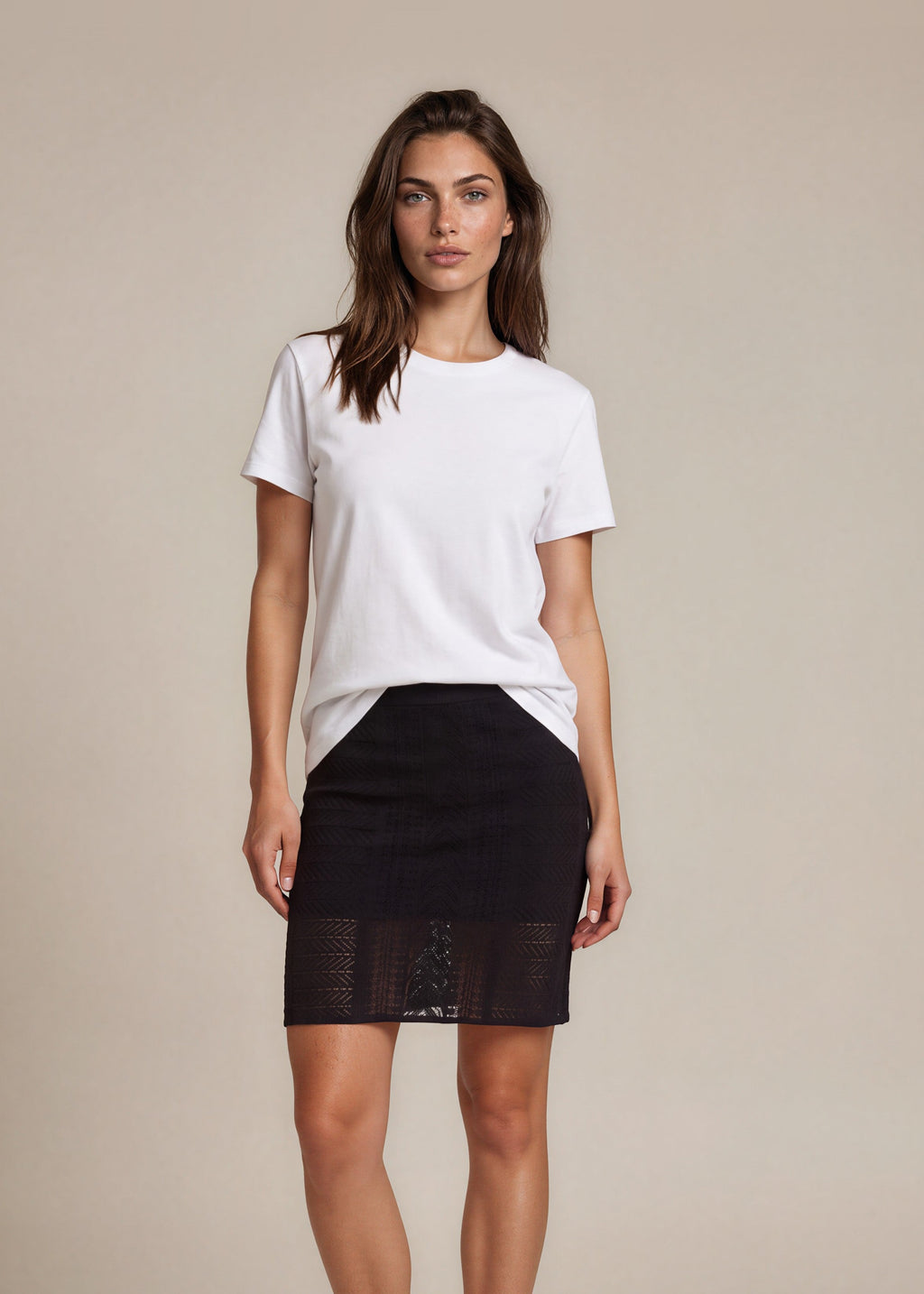 Gianfranco Ferre Black Sheer Midi Skirt front
