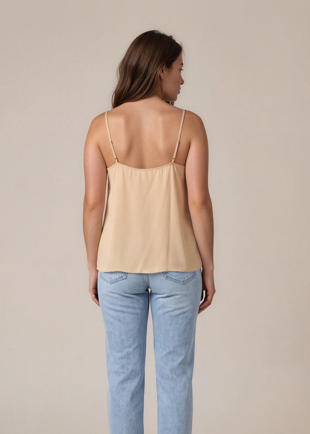 Michael Kors Cream Silk Lace Cami back
