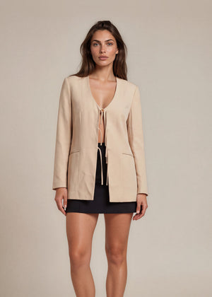 Giorgio Armani Beige Silk Blazer