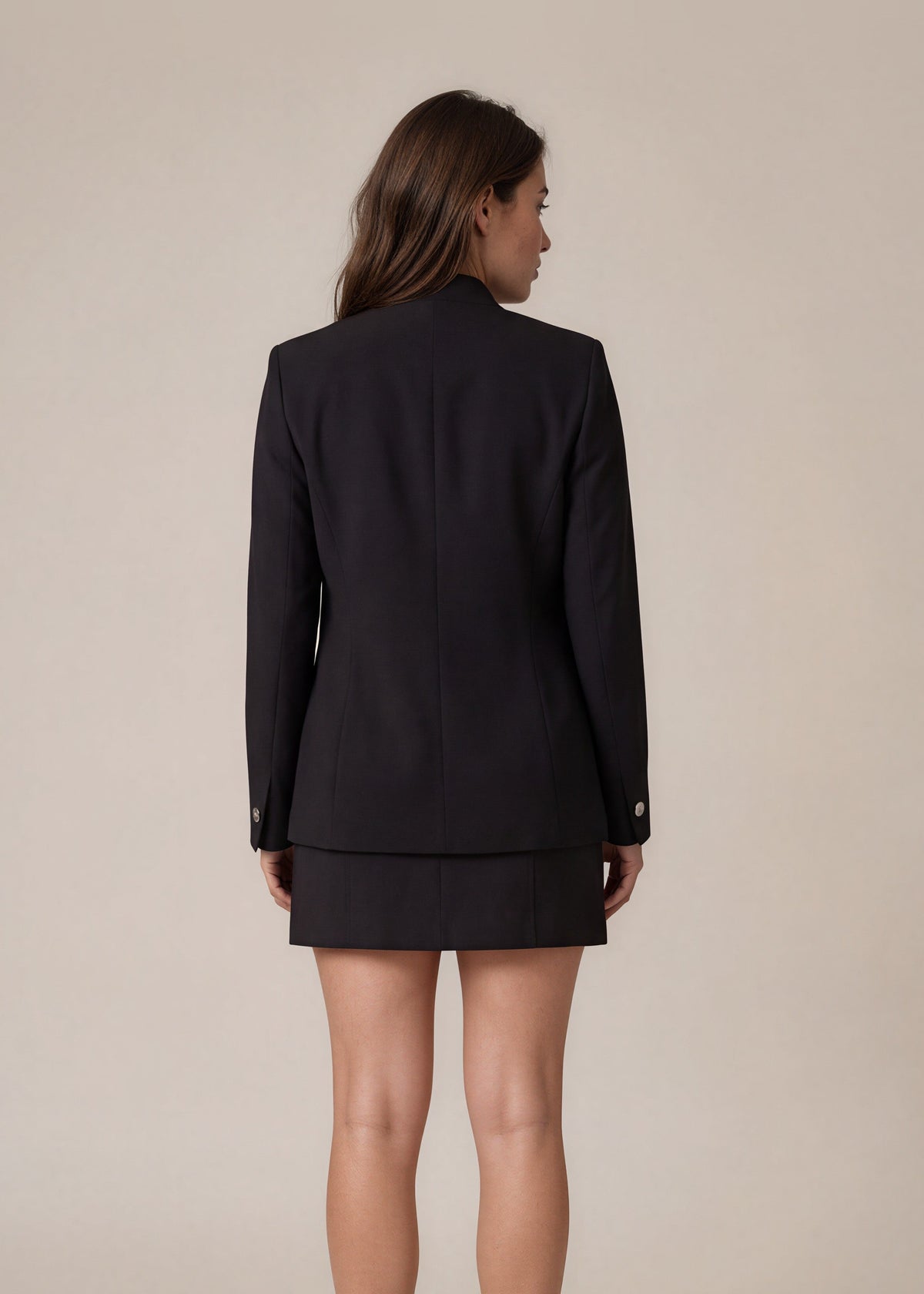 Escada Black and Silver Embellished Blazer back