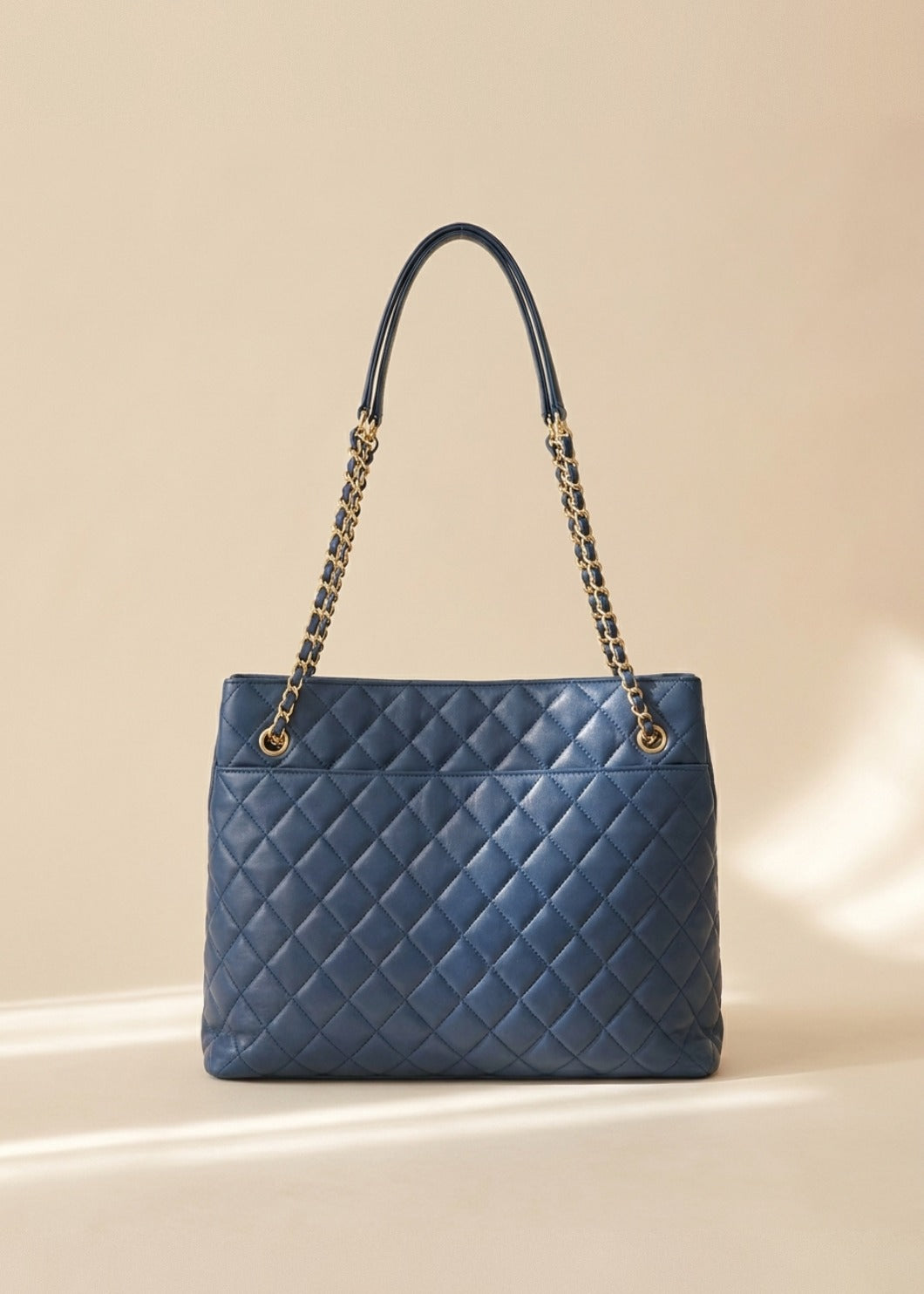 Chanel Navy Quilted Shoulder Bag cover