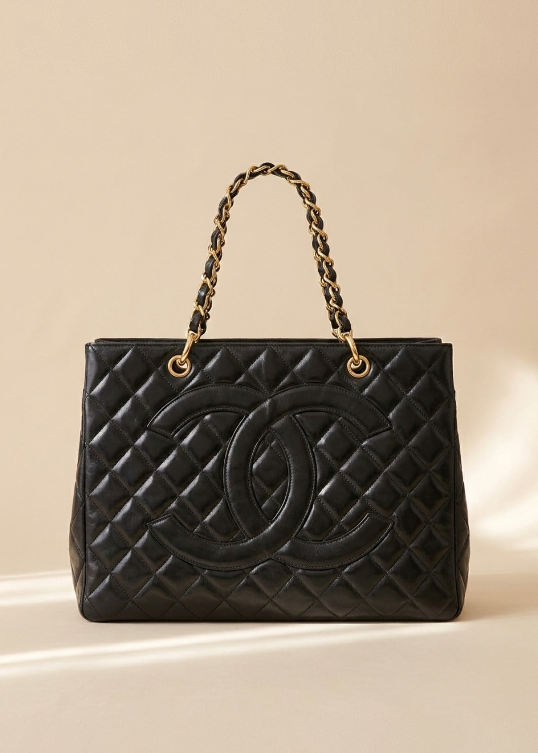 Chanel Black Patent Grand Shopping Tote cover