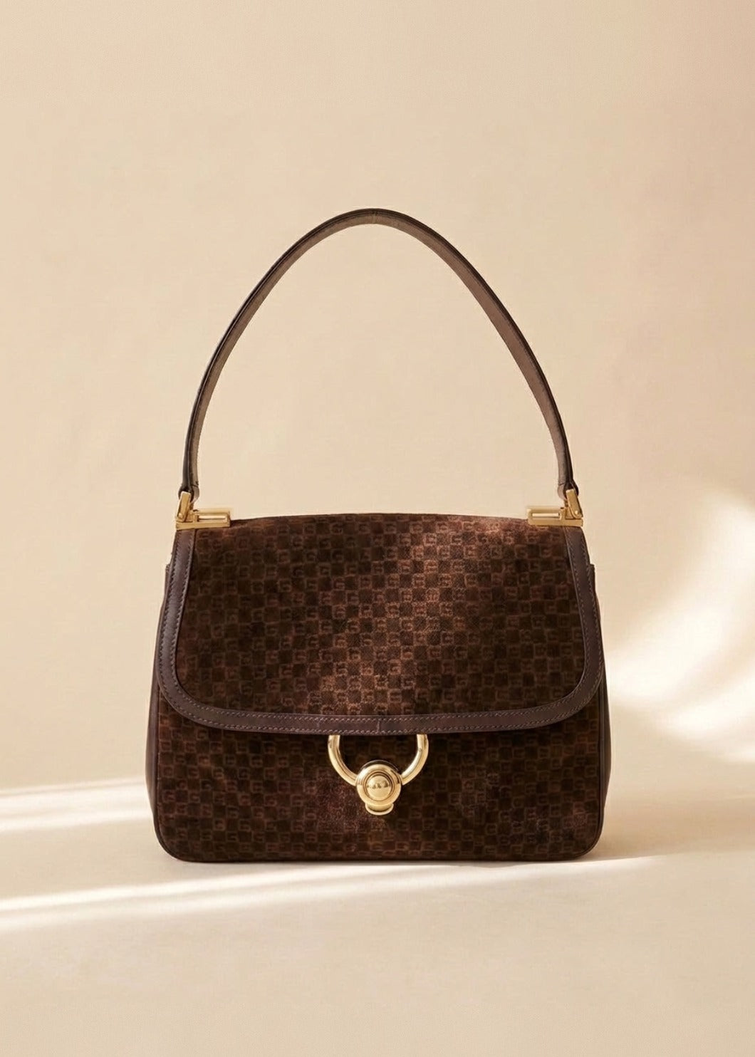 Gucci Dark Brown Suede Shoulder Bag cover