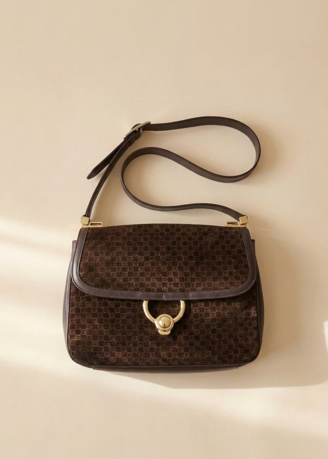 Gucci Dark Brown Suede Shoulder Bag cover