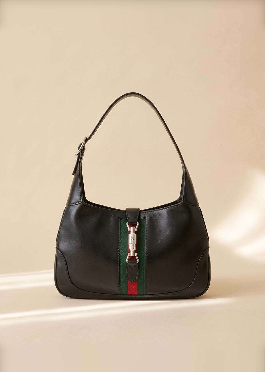 Gucci Black Leather Jackie Shoulder Bag cover