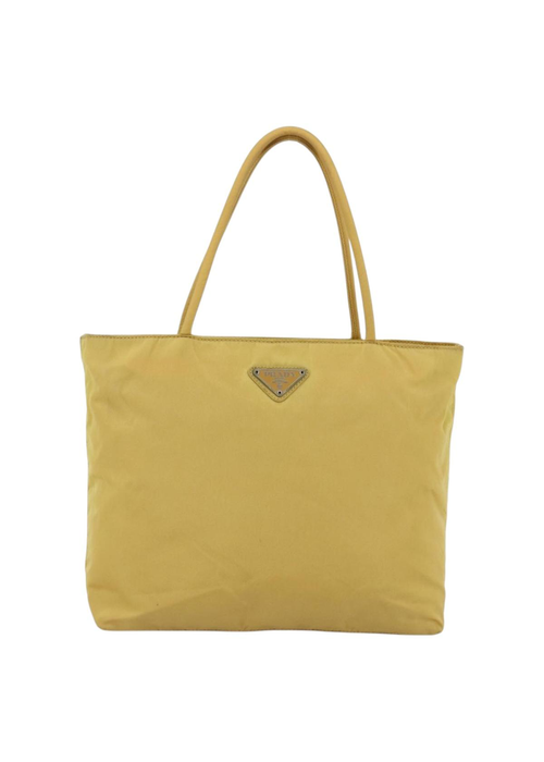 Prada Yellow Nylon Tote