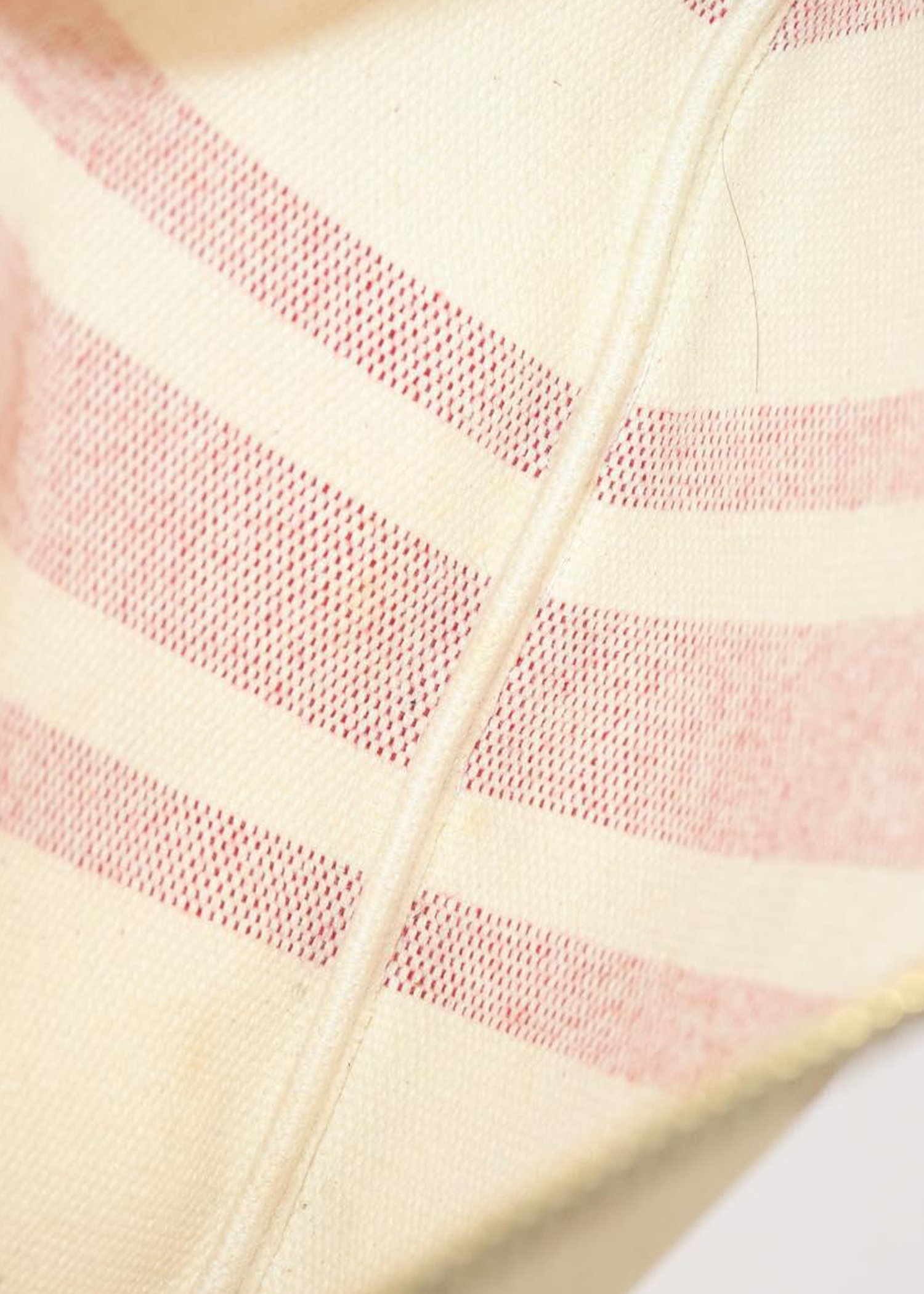 Prada Pink Striped Coated Canvas Pochette