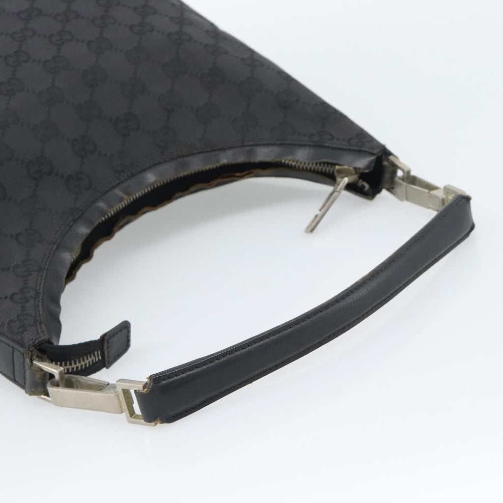 Gucci Black Monogram Canvas Shoulder Bag
