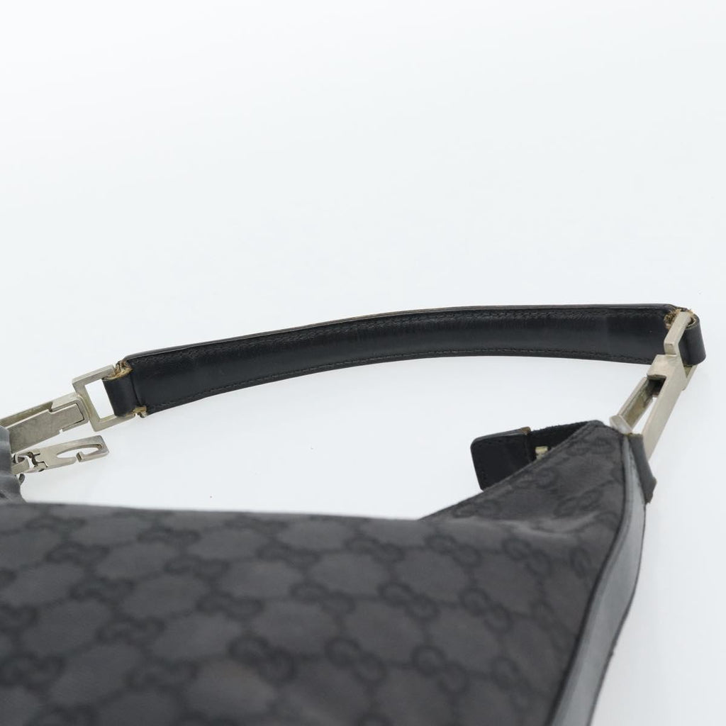 Gucci Black Monogram Canvas Shoulder Bag