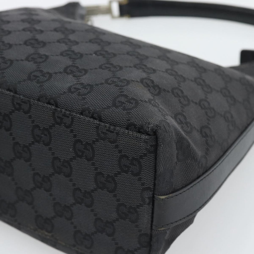 Gucci Black Monogram Canvas Shoulder Bag