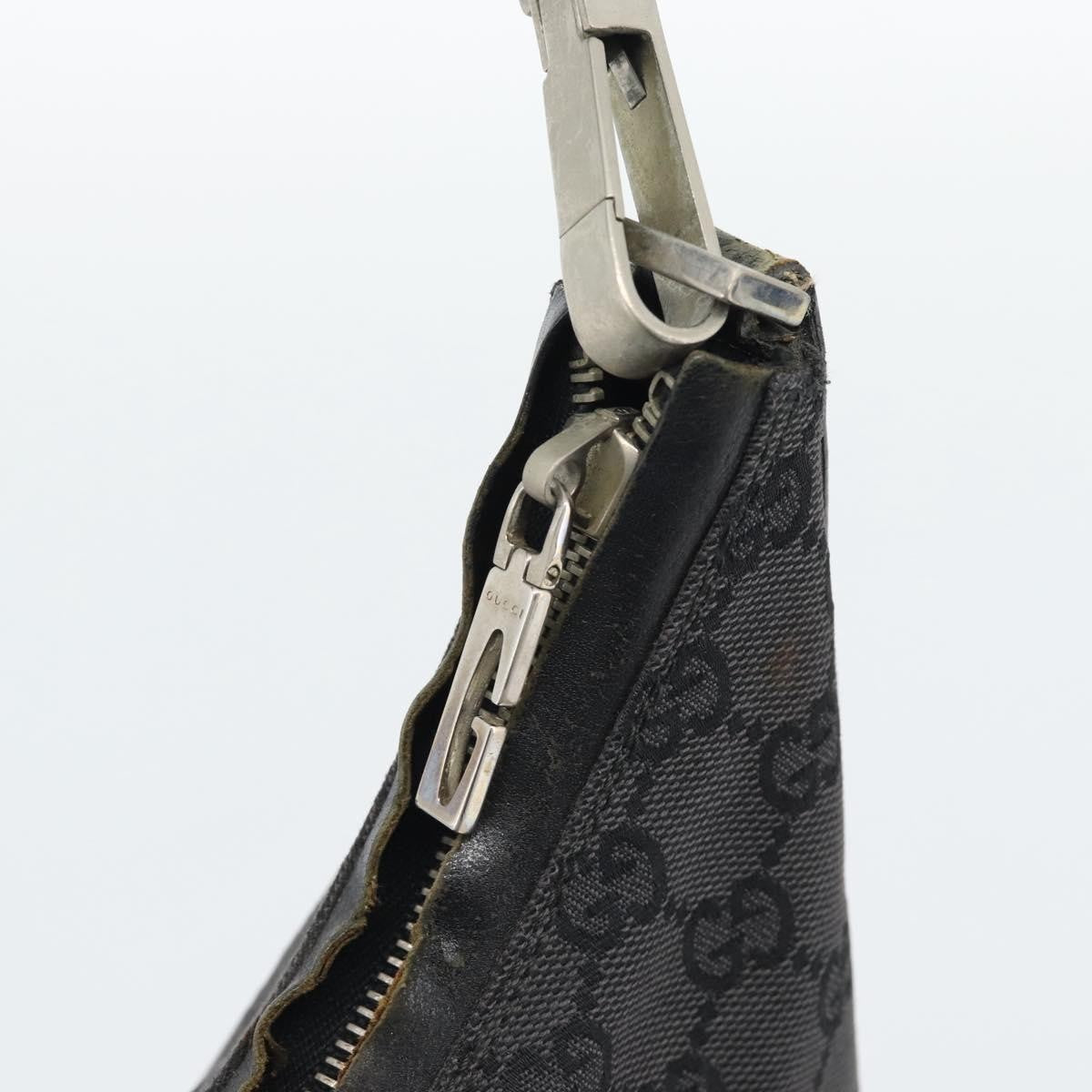 Gucci Black Monogram Canvas Shoulder Bag