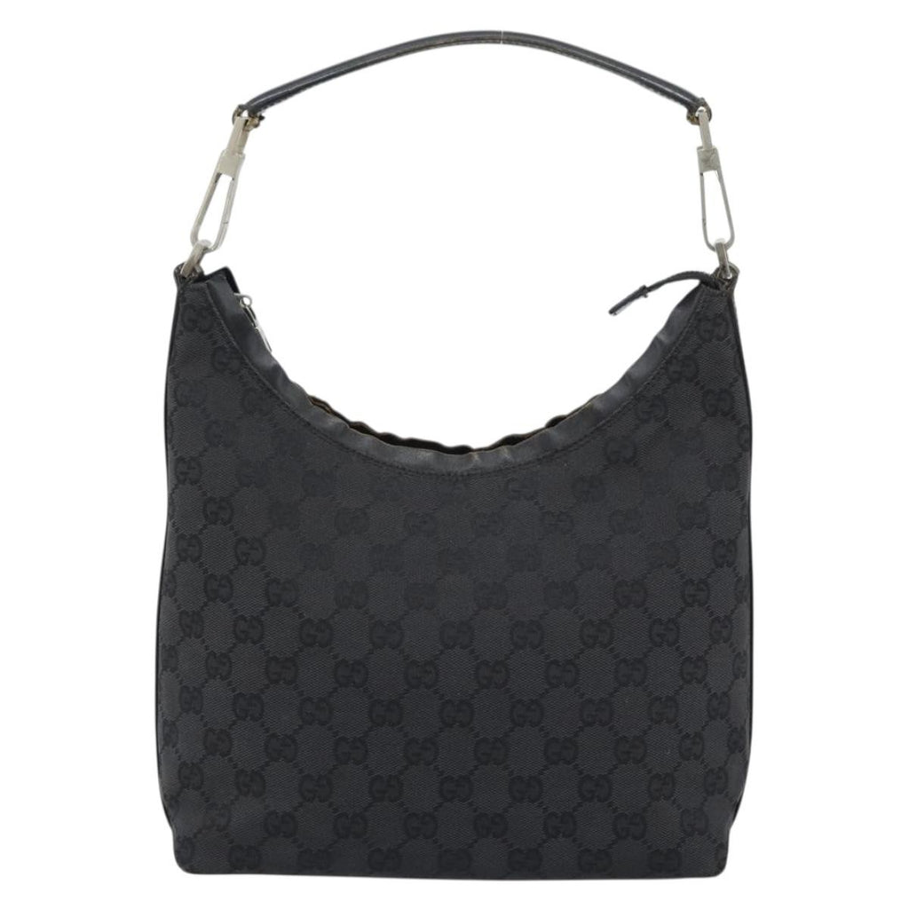 Gucci Black Monogram Canvas Shoulder Bag