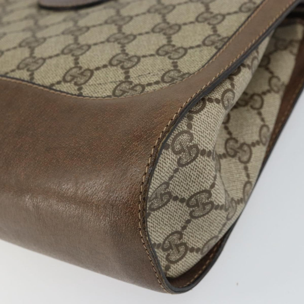 Gucci Monogram Brown Trimmed Shoulder Bag