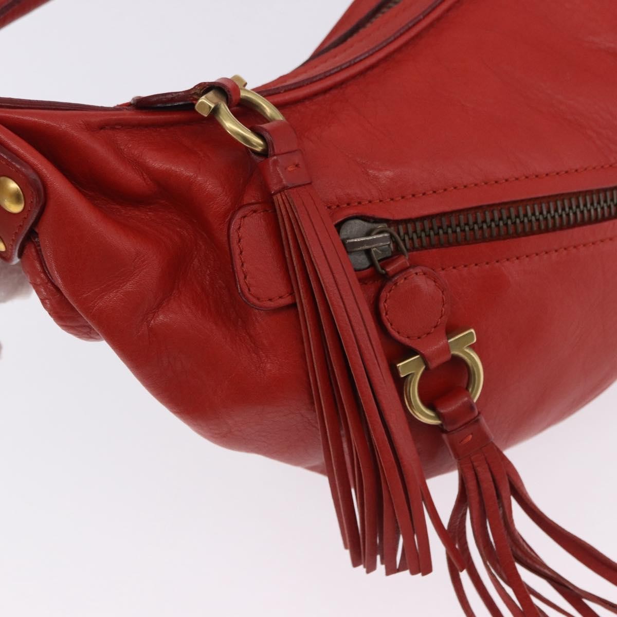 Ferragamo Red Leather Hobo Bag