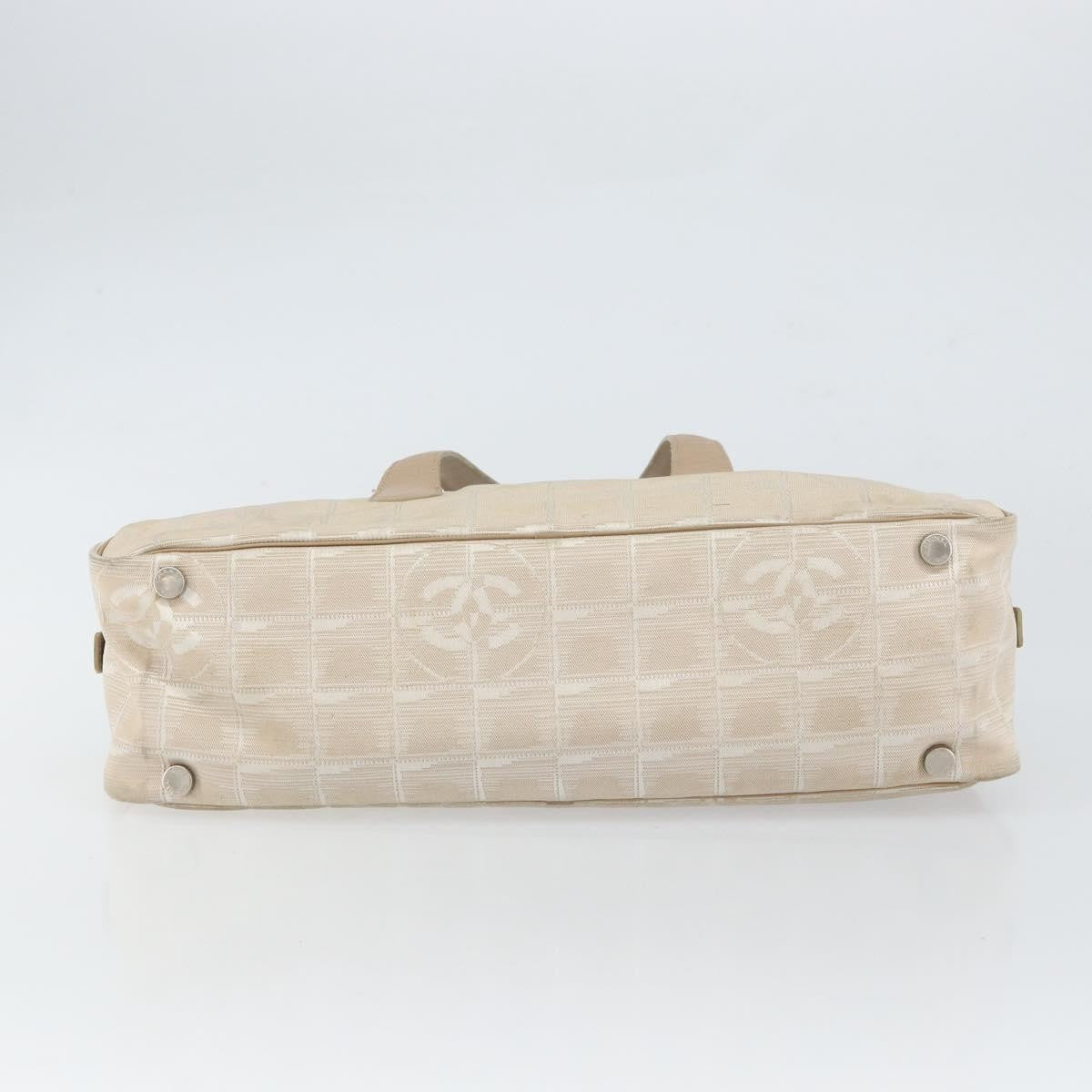 Chanel Tan & White Travel Shoulder Bag