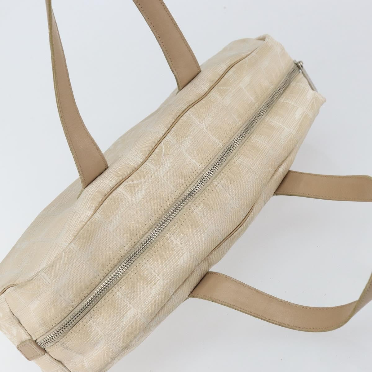 Chanel Tan & White Travel Shoulder Bag