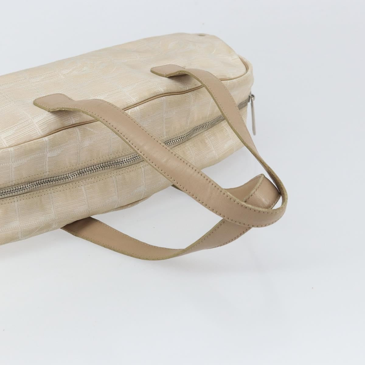 Chanel Tan & White Travel Shoulder Bag