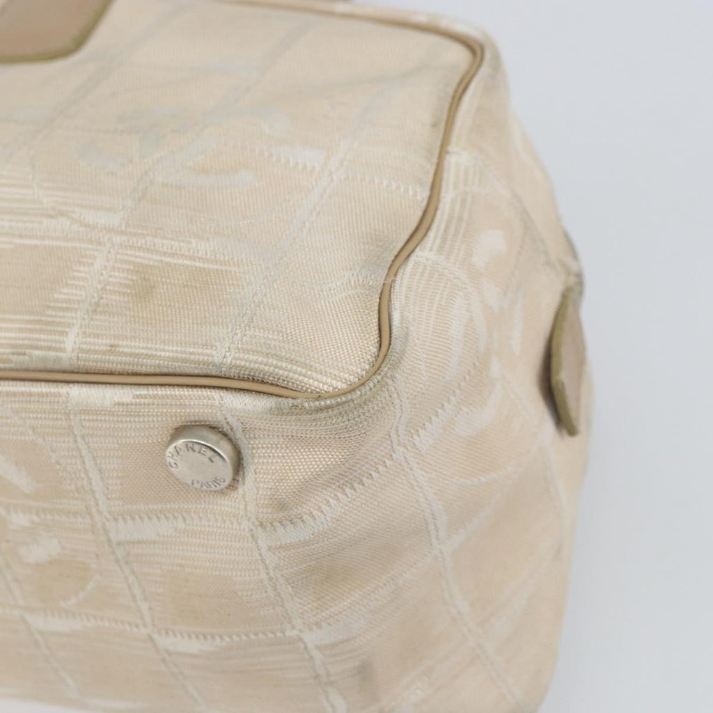 Chanel Tan & White Travel Shoulder Bag