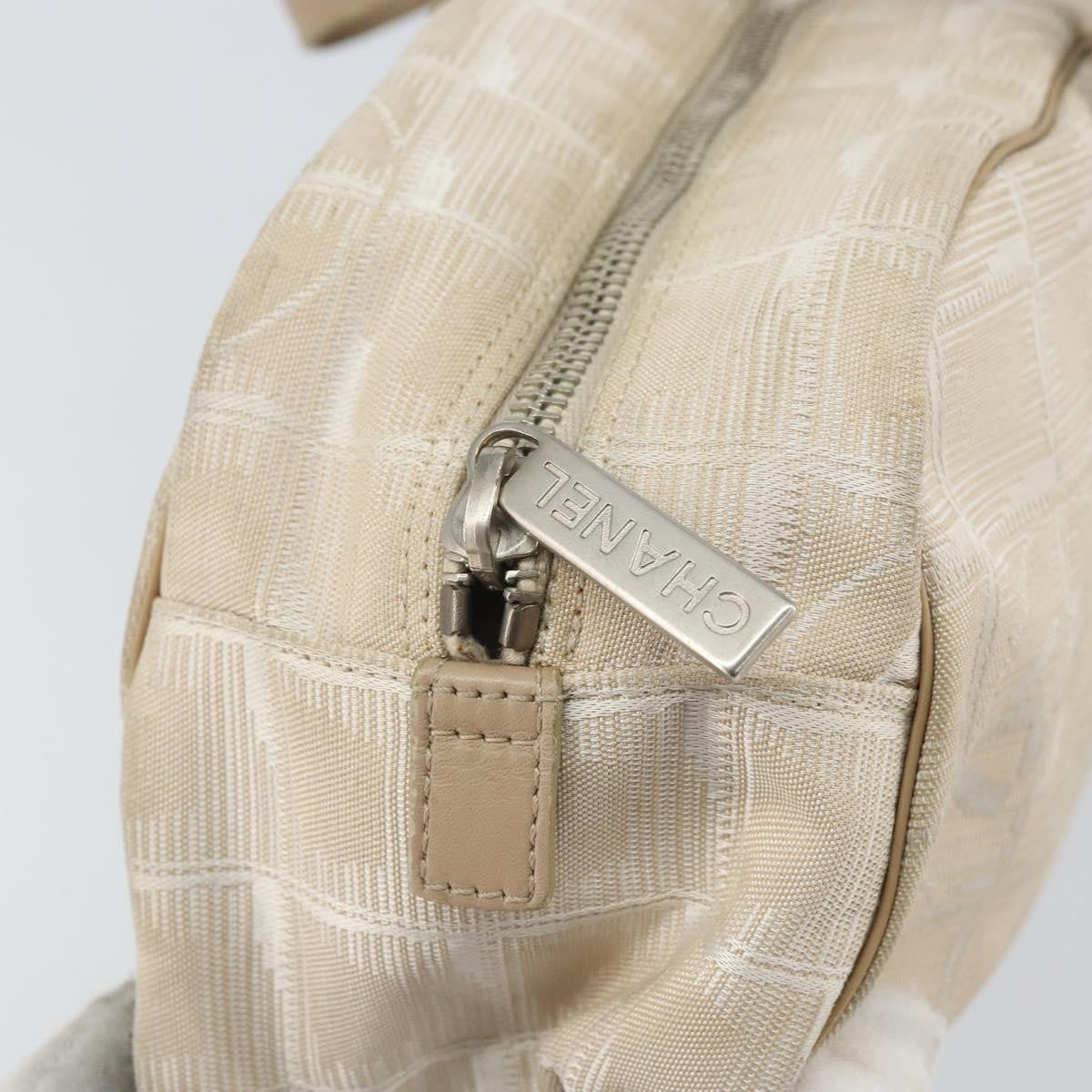 Chanel Tan & White Travel Shoulder Bag