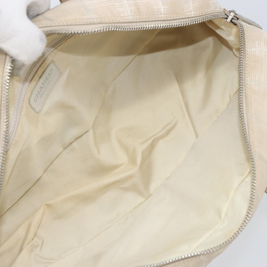 Chanel Tan & White Travel Shoulder Bag