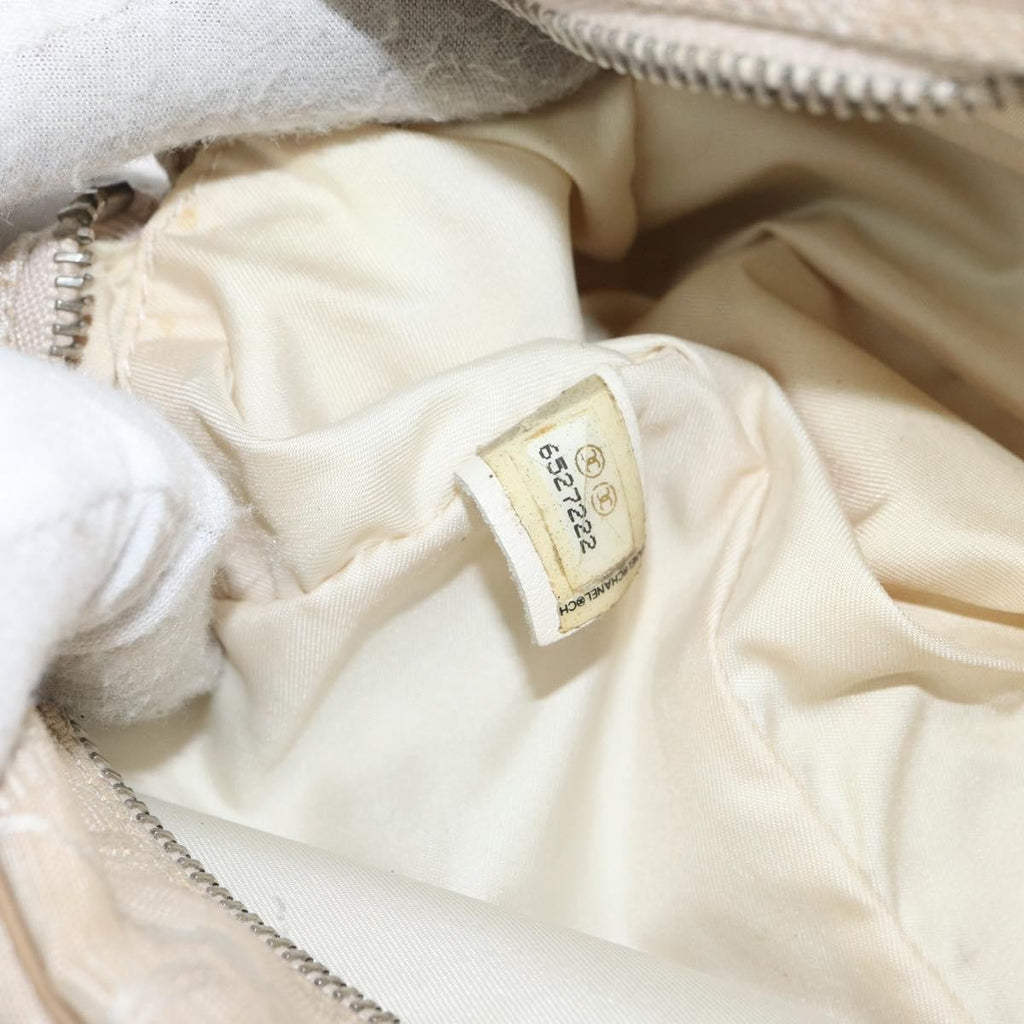 Chanel Tan & White Travel Shoulder Bag